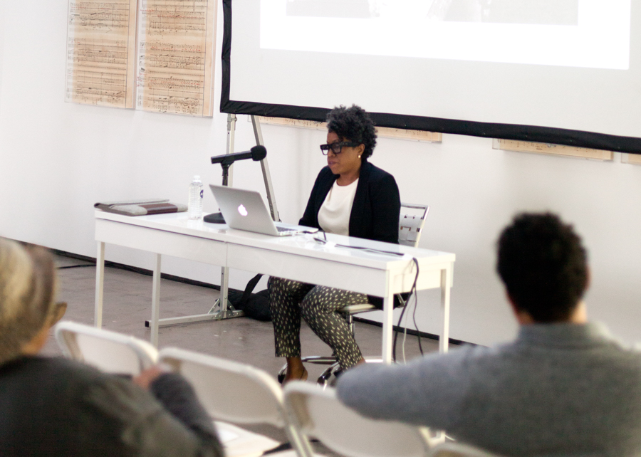 Artist Talk: Jennie C. Jones at Art + Practice. Los Angeles. May 28, 2015. Photo by Elon Schoenholz.