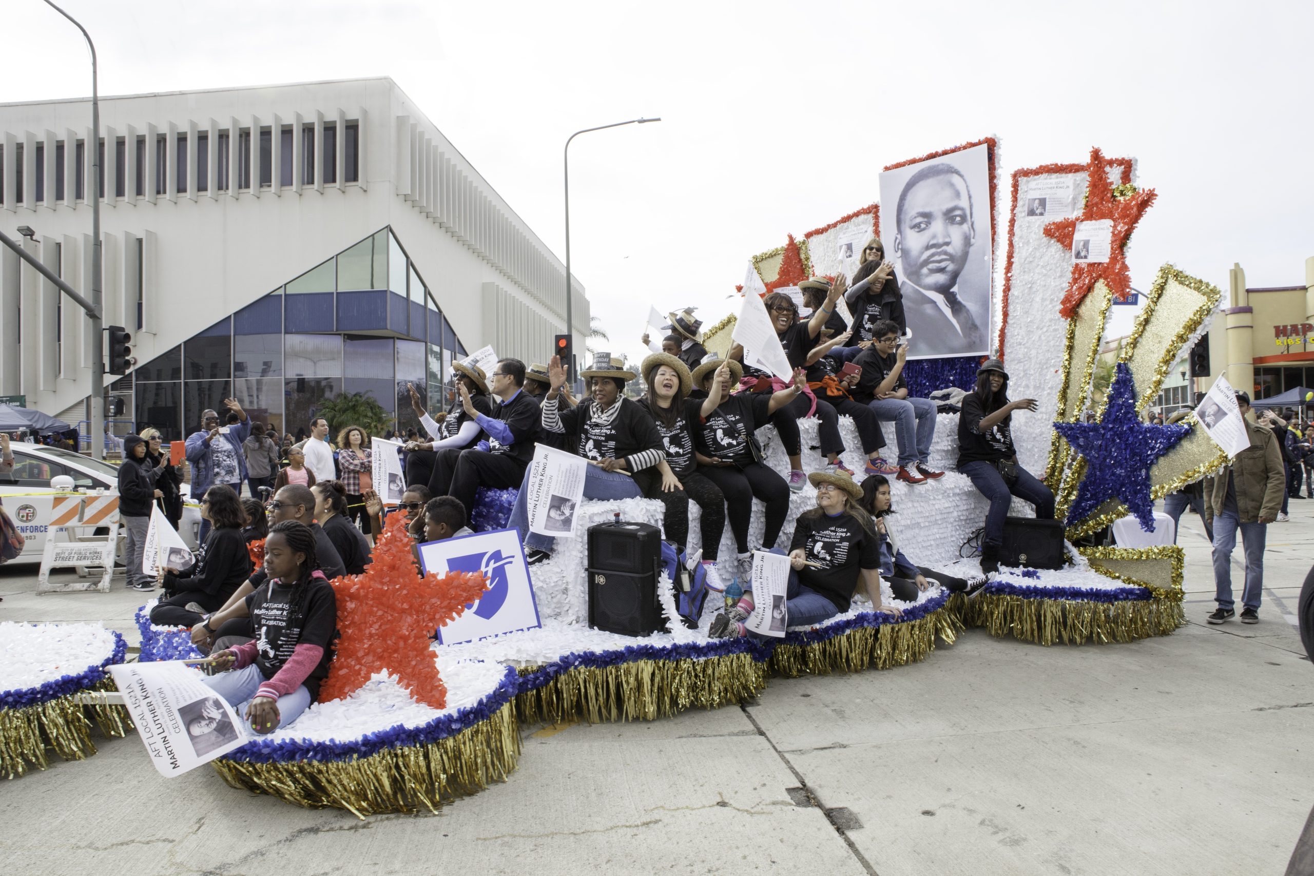 The community celebrates Martin Luther King Jr. Day in Leimert Park.  18 January 2016.  Photo by Natalie Hon.